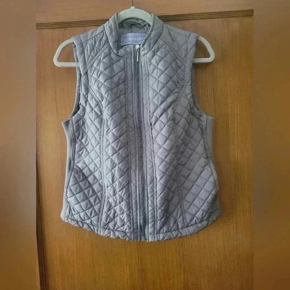 Laura Scott Grey Vest Size L